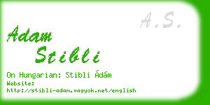 adam stibli business card